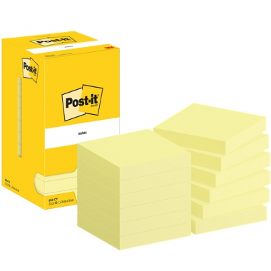 Samolepicí bločky Post-it - 76 mm x 76 mm / 12 x 100 lístků