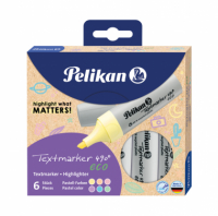 Zvýrazňovač Pelikan 490 ECO PASTEL - sada 6 ks