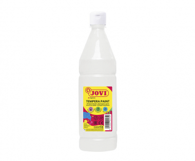 Tekuté temperové barvy JOVI v lahvi - 1000 ml / bílá