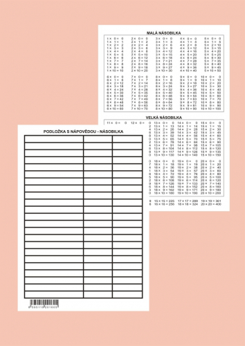 Podložka s nápovědou násobilka A5 lamino