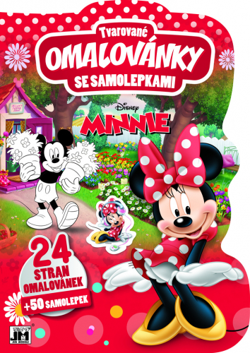 Omalovánky A4 tvarované se samolepkami - Minnie