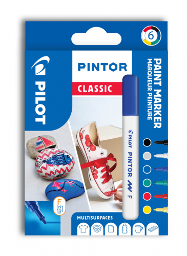 Popisovač Pilot Pintor F Classic akryl / sada 6 ks