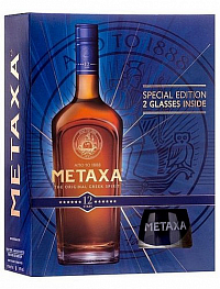 Brandy Metaxa 12 + 2sklo LE  gB 40%0.70l