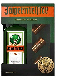 LITR Likér Jagermeister + 3kalíšky  gB 35%1.00l