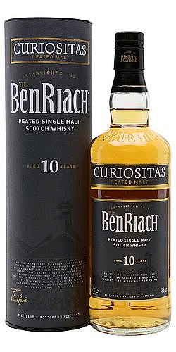 Whisky Benriach 10y Curiositas Peated v tubě  46%0.70l