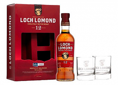 Whisky Loch Lomond 12y Perfectly balanced + 2glass  gB 46%0.70l