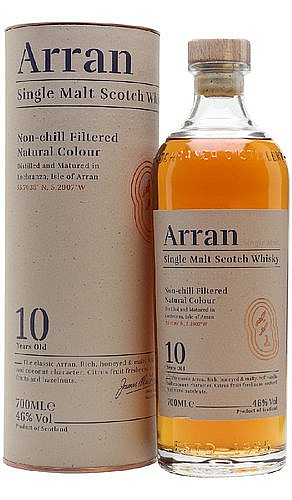 Whisky Arran 10y v tubě  46%0.70l