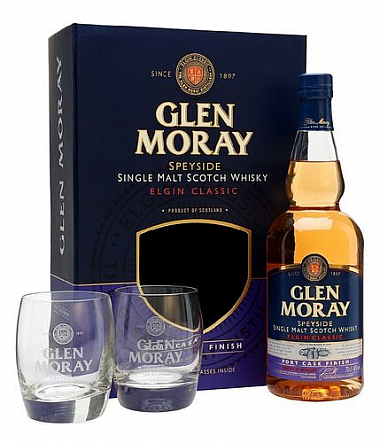 Whisky Glen Moray Port cask Elgin Classic+2sklo  GB 40%0.70l