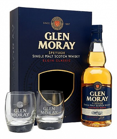 Whisky Glen Moray Chardonnay cask Elgin Classic +2sklo  GB 40%0.70l