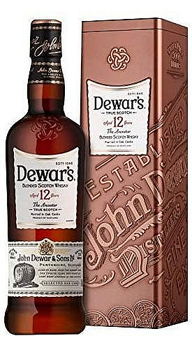 Dewars 12y v plechu  TIN 40%0.70l