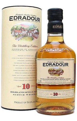 Whisky Edradour 10y v tubě  40%0.70l