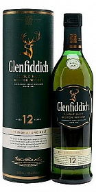 Whisky Glenfiddich 12y v tubě  40%0.50l