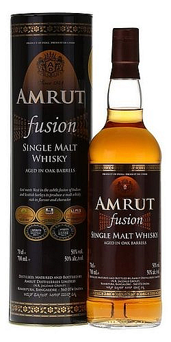 Whisky Amrut Fusion Indian v tubě  50%0.70l