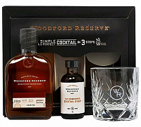 Bourbon Woodford +sirup+sklo gB 43.2%0.20l