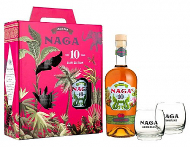 Rum Naga 10y Siam + 2sklo  gB 40%0.70l