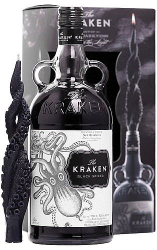 LITR Rum Spiced Kraken Black  + svíčka  gB 1.00l