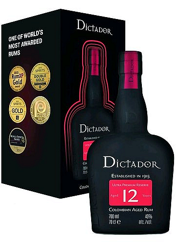 Rum Dictador 12y matná lahev v krabičce  40%0.70l