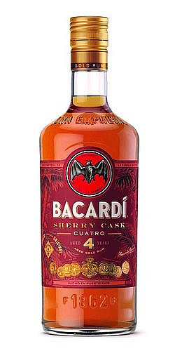 LITR Rum Bacardi 4y Cuatro Sherry Cask  40%1.00l