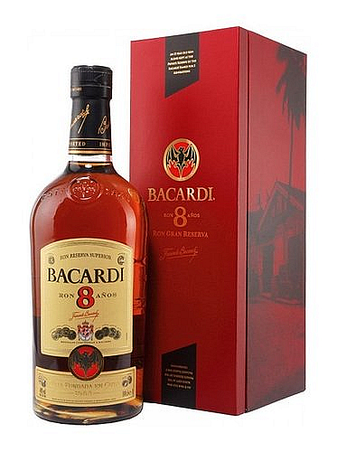 LITR Rum Bacardi 8y Reserva Superior červený  gB 40%1.00l