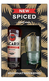 Rum Spiced Bacardi + sklo  gB 35%0.70l