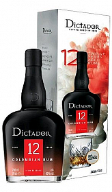 Rum Dictador 12y + 1 sklo  gb 40%0.70l