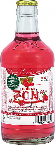 ZON Limonáda malina 330ml sklo