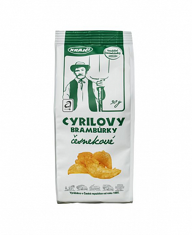 Premium Cyrilovy brambůrky česnek 90g